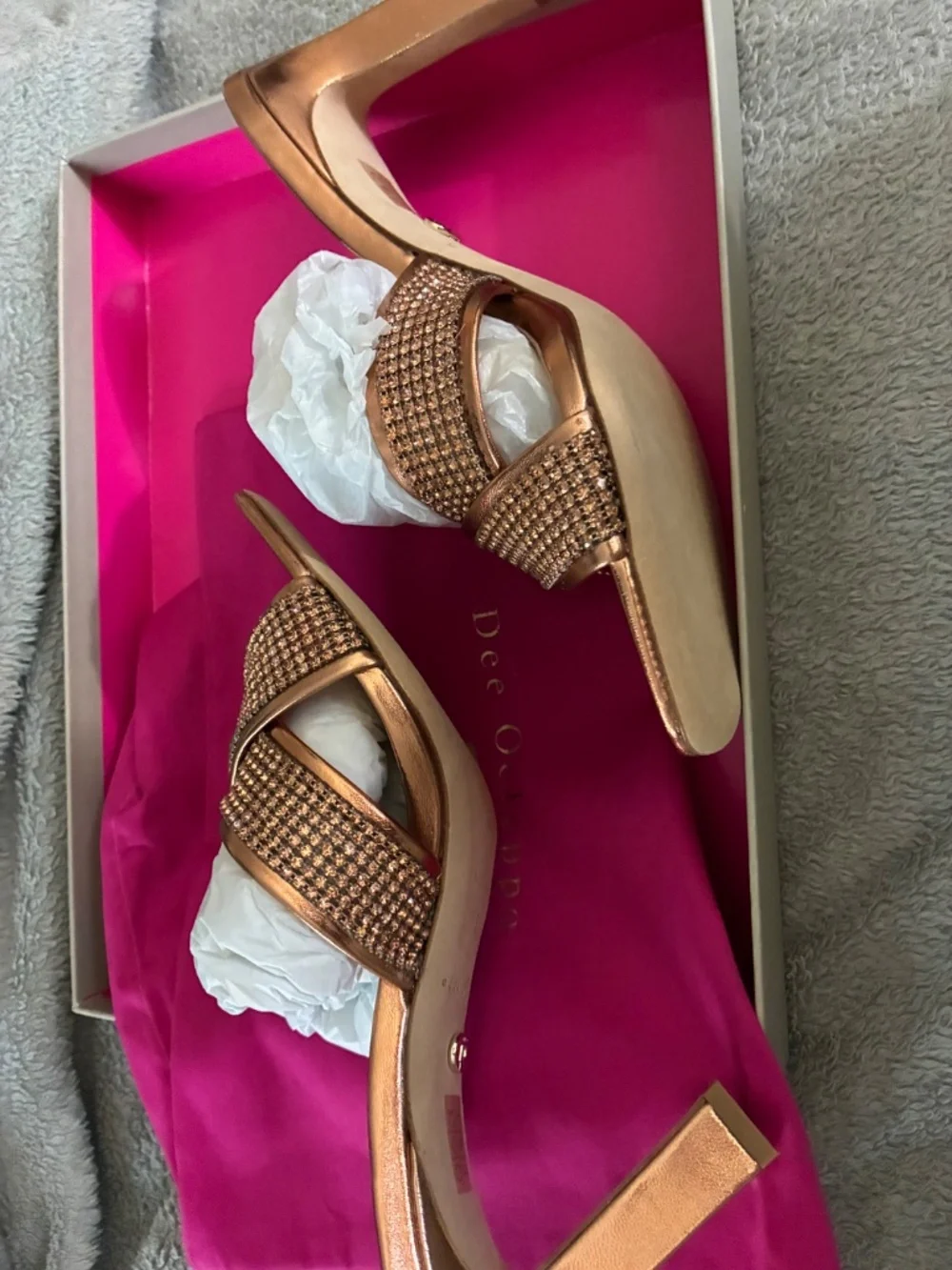 Dee Ocleppo Crystal Embellished Leather Sandals